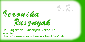 veronika rusznyak business card