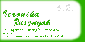 veronika rusznyak business card